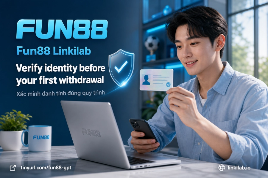 Xác minh danh tính KYC Fun88 trước khi rút tiền lần đầu