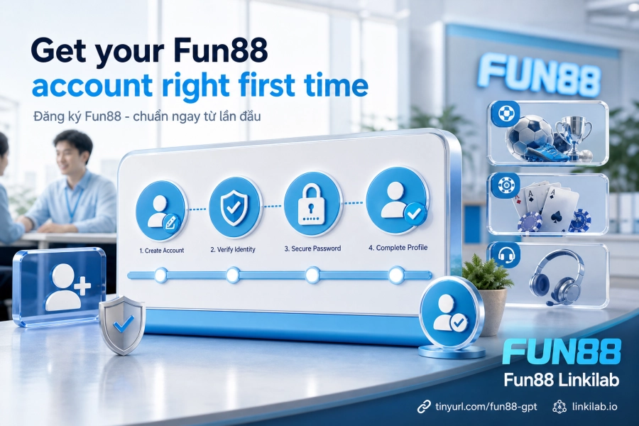Tạo tài khoản Fun88 điều kiện tuổi và định dạng nhập liệu đăng ký
