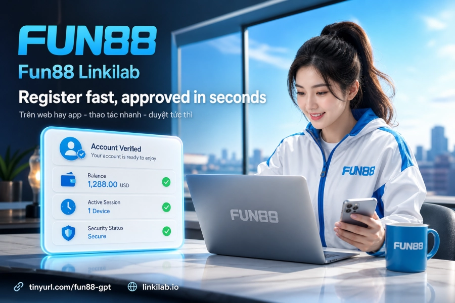 Đăng ký Fun88 qua web và app mobile iOS Android các bước thao tác 2026