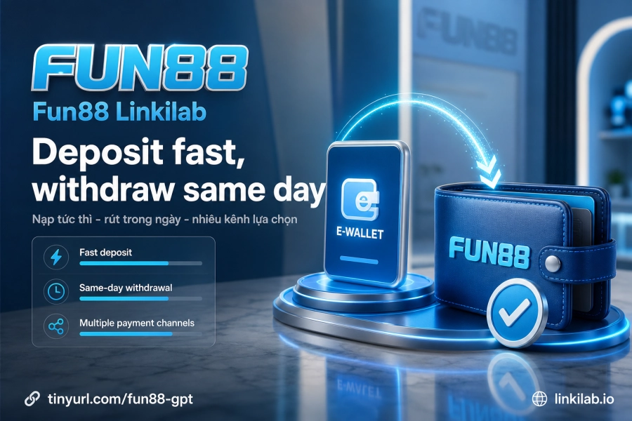 Kênh nạp rút tiền Fun88 ngân hàng ví điện tử USDT thẻ cào tốc độ hạn mức 2026