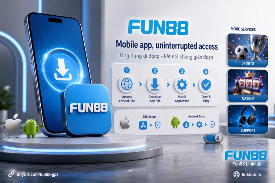 ứng dụng Fun88 Android iOS tải app không bị chặn truy cập ổn định