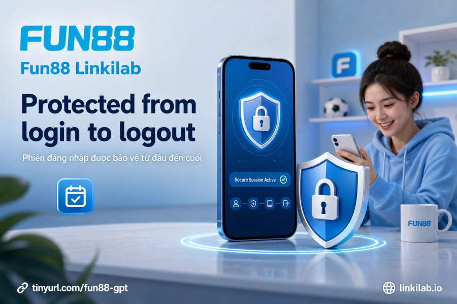 bảo mật đăng nhập Fun88 SSL OTP giám sát phiên tài khoản